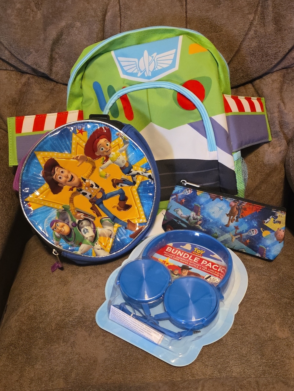 Kids Backpack and Lunch Accessories - Green/Blue